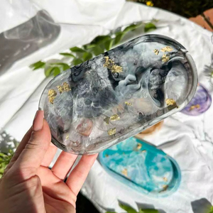 Resin Decorative <b>Tray</b> in Multiple Colors Cosmetic Organizer Home Decor Oval Resin <b>Tray</b> Vanity <b>Tray</b> High Quality - Product Image 1