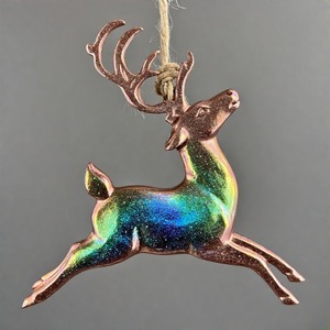 AuroraRein Cast Hanging Holiday Reno para decoración festiva del hogar Escultura de Navidad para exhibiciones de temporada - Product Image 5