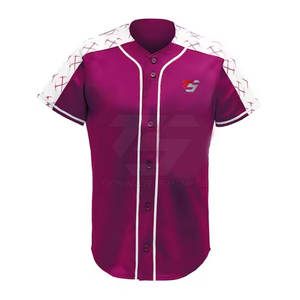 Nouveauté Vêtements de sport Tissu 100% polyester Uniforme de baseball Meilleur prix Uniforme de baseball respirant - Product Image 2