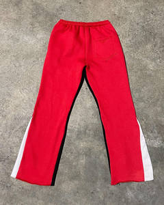 Pantalones de chándal acampanados informales para hombre de alta calidad, Cintura elástica de algodón 100%, pantalones de chándal apilados ligeros personalizables - Product Image 2