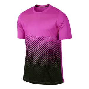 Özel yapılmış erkekler T shirt Cewneck shortsleeves spor koşu t shirt dir erkekler