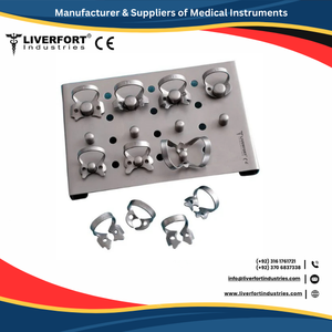 Ensemble de pinces dentaires et de barrage en caoutchouc, 12 supports de montage, autoclavable, instruments dentaires manuels en acier inoxydable, orthodontie CE ISO - Product Image 2