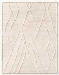 Ensemble de tapis marocains en laine/soie noués à la main coussins de sol carrés Design géométrique tapis à texture douce Durable Unique - Product Image 1