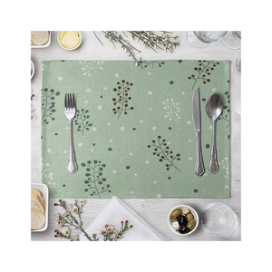 Mantel Individual Premium de Rajastán con Diseño Floral, 30x45cm, 220GSM, Tejido Twill, Tinte Natural, Hecho en India, Ecológico - Product Image 5