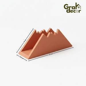 <b>Wooden</b> Napkin Holders for Table Rustic Farmhouse Brown <b>Triangle</b> Simple Upright Durable Eco-Friendly Modern Stylish Party Napkins - Product Image 4