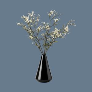 Modern Chic Glossy Black Conical Flower <b>Vase</b> Sleek Design Stylish Home Decor Sleek Floral Display for Weddings <b>Other</b> Occasions - Product Image 3