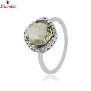 เครื่องประดับที่มีคุณภาพสูงตามสั่ง925แหวนพลอยอเมทิสต์สีเขียวเงินสเตอร์ลิงสำหรับผู้หญิงเครื่องประดับงานปาร์ตี้ครบรอบของขวัญ - Product Image 2