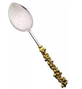 Vente en gros de couverts de cuisine, restaurant, hôtel, ensemble de cuillères de mariage en laiton de luxe, ensemble de couverts en acier inoxydable. - Product Image 2