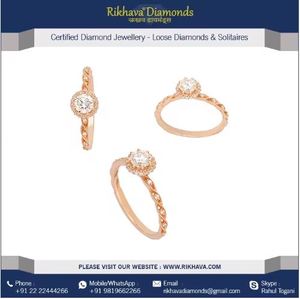 Los juegos de anillos de diamantes de oro rosa más efectivos, joyas que no se desvanecen para regalo de joyería de boda original a un precio asequible - Product Image 6