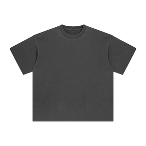 T-shirt oversize uni en coton avec logo personnalisé, coupe carrée, style streetwear, fournisseur en gros OEM ODM, vente en gros de t-shirts en coton style urbain - Product Image 5