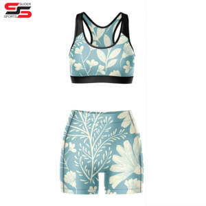 2026 Sublimation imprimer taille haute Fitness Gym Sport soutien-gorge et short ensemble d'entraînement femmes vêtements ensembles d'entraînement - Product Image 4
