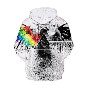 Sudaderas con capucha de gran tamaño con estampado 3D de algodón y logotipo personalizado de alta calidad para hombres, sudaderas de invierno con patrón sólido, teñidas lisas - Product Image 2