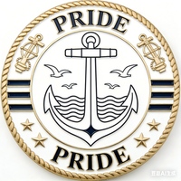 Moneda Conmemorativa Personalizada de la Armada Estadounidense (USN) con Logotipo de Ancla, Baño de Oro Brillante Moderno, Esmalte Suave, Aleación de Zinc, Troquelado e Impresión