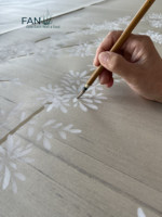 Papier peint design ananas blanc peint à la main Zhenling pour la décoration murale intérieure