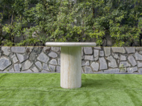 Table basse en béton sculpté, finition pierre, faite à la main, écologique, durable, moderne et minimaliste, pour salon