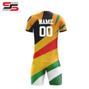 2025 dernier ensemble de maillots de football de haute qualité 100% Polyester Club équipe porter uniforme prix inférieur uniforme de football - Product Image 2