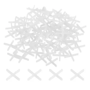 1600 Uds forma de cruz blanca 1,5mm/1/16 \ "espaciadores de azulejo de suelo de pared 1mm accesorio de plástico para nivelar azulejos en apartamentos - Product Image 1