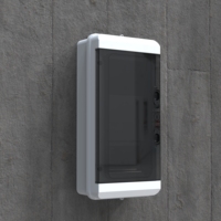 Boîtier de distribution ABS/PC 180x365x96 mm, montage en surface, boîtier de compteur monophasé, capacité 6 disjoncteurs, IP65, blanc, POLI 116 Yavuz Pano