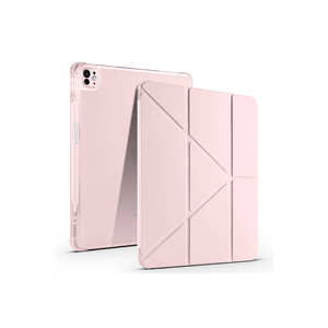 Funda Protectora Triple Plegable de TPU/PU/PC Color Oro Rosa con Soporte para Lápiz para iPad Pro 11 - Product Image 1