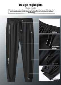 Plus Size <b>Men's</b> <b>Summer</b> Sports Pants <b>Lightweight</b> Ice Silk Elastic Mid Loose Breathable Plus Size <b>Men's</b> Pants & <b>Trousers</b> - Product Image 5
