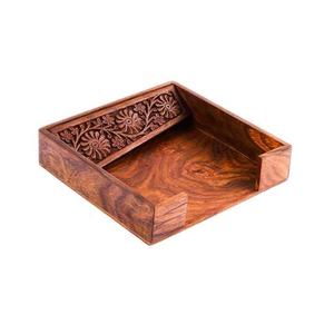 Boîte à mouchoirs en bois minimaliste pour salle de bain, bureau et chambre à coucher avec finition lisse naturelle et construction solide et durable - Product Image 2