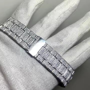 Reloj de alta calidad para hombre VVS Clarity Lab Grown DEF Diamond Totalmente helado Lujo Clásico y moda Diseño simple Movimiento Miyota - Product Image 4