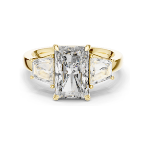 Anillo de Diamante de Laboratorio con Corte Radiante de 4.4 CT para Mujer, Claridad VVS-VS EF, Oro de 18K, 14K, 10K y Plata 925, Oro Rosa, Amarillo, Blanco - Product Image 2