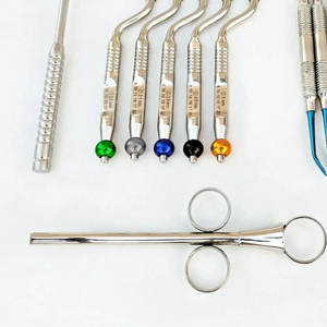 Kit de preparación de hueso Dental de acero inoxidable alemán de alta calidad con cureta Lucas y Mazo instrumentos quirúrgicos dentales - Product Image 5