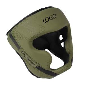 Protège-tête d'arts martiaux YQ vert olive en bambou avec cadre en acier au carbone, léger et universel - Product Image 1