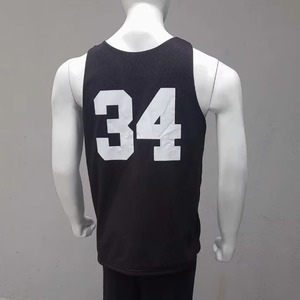 Bonne vente uniforme de basket-ball vêtements de sport entraînement maillots de basket-ball ensembles hommes porter uni blanc sans manches uniforme de basket-ball - Product Image 6