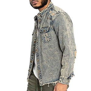 Vente en gros de vestes en jean personnalisées fabricant de vêtements de ville Letterman veste universitaire grande taille veste d'hiver pour hommes - Product Image 1