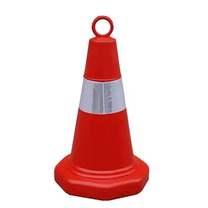 Cono de Tráfico de Seguridad Wesure, 50 cm, Rojo Reflectante, Plástico PE, Advertencia Vial, Anticolisión - Product Image 3