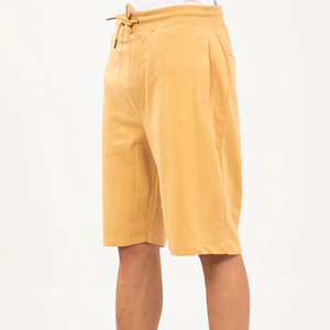 Pantalones cortos transpirables de longitud larga para hombre, pantalones cortos de Hip Hop de cintura media con logotipo serigrafiado personalizado 100% algodón polar - Product Image 2