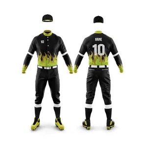 Venta al por mayor mejor calidad por encargo OEM nuevo diseño uniforme de béisbol con material de tela de alta calidad uniforme transpirable de secado rápido
