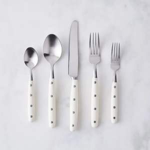 Ensemble de couverts jetables élégants en acier inoxydable de haute qualité avec manche en marbre pour hôtels et mariages - Product Image 2