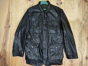 Blouson Bomber Homme Automne Hiver Décontracté en Cuir et Toile, Fermeture Éclair, Teint Uni, Non-tissé, Imperméable et Respirant, Service OEM 2026 - Product Image 5