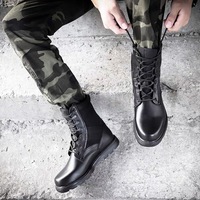 Newlesale bottes cuir sécurité Protection incendie Ultra léger garde de sécurité bottes d'inspection chaussures EVA caoutchouc BT204