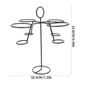 Estante de soporte de helado de metal de diseño 12 agujeros y forma cuadrada Estante de soporte de helado de alambre de metal negro - Product Image 2