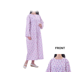 Robe d'hôpital en coton réutilisable Robe de patient unisexe - Product Image 1
