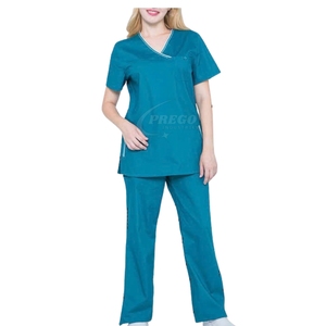 2026 Latest Arrival Women’s Stylish Medical <b>Scrubs</b> Knitted Fabric Nursing Uniform Comfortable Hospital <b>Scrub</b> <b>Set</b> OEM Wholesale - Product Image 1