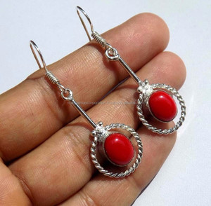 Nuevos pendientes de GEMA de forma ovalada cuadrada y turquesa de cornalina, regalo de cumpleaños colgante de plata de ley chapada en oro de 10x12mm - Product Image 4