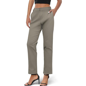 Pantalones de Mujer de Alta Calidad, 100% Algodón, Transpirables, Cintura Elástica, Corte Recto, Bolsillos Delanteros, Venta al Por Mayor, Ropa Femenina Personalizada - Product Image 5