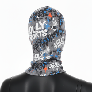 Balaclava en polyester extensible de qualité supérieure, masque intégral pour le visage, gris, imprimé multicolore, logo personnalisé, sublimation, balaclava pour homme - Product Image 4
