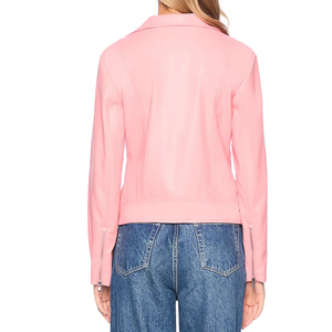 Top Wear Mujer Ropa informal Chaqueta corta de cuero hecha a medida para mujer Venta caliente Uso de invierno Chaqueta corta de cuero para mujer - Product Image 3