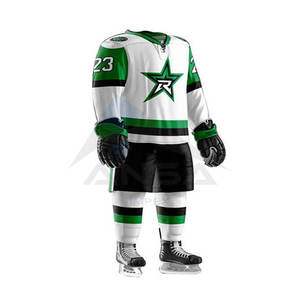 เสื้อฮอกกี้น้ำแข็งผู้ชายรุ่นใหม่ คุณภาพดีเยี่ยม ผลิตจากโพลีเอสเตอร์ ชุดทีมระบายอากาศดี ดีไซน์ฮอกกี้สนาม พิมพ์ลายแบบซับลิเมชั่น - Product Image 1