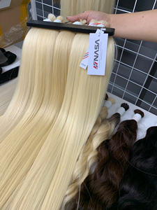Extensions de cheveux en vrac Produit populaire 2024 Blond couleur très lisse soyeux 100% Cheveux vietnamiens bruts - Product Image 2