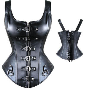 Corset sous-poitrine et bustier sur-poitrine en cuir synthétique personnalisé de haute qualité, pour le modelage quotidien du corps, Shapewear 2026 - Product Image 4