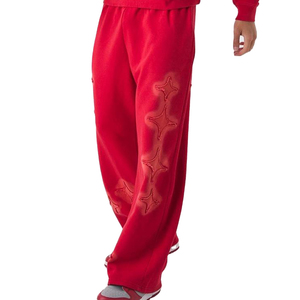 Ensemble sweat-shirt à capuche personnalisé de haute qualité et pantalon de jogging évasé, 100% coton uni, unisexe, hiver, OEM - Product Image 2