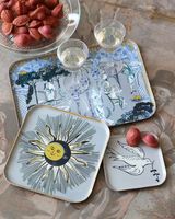Assiette en métal émaillé imprimée, artisanat de qualité supérieure, prix imbattable, assiette à dîner imprimée à l'émail avec motif floral