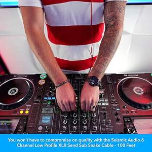 100% मानक ऑडियो SACB-32x8x100 32-चैनल xlr कम प्रोफ़ाइल सर्किट बोर्ड सांप केबल, 100-फीट - Product Image 5